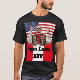 Neue Katholische Pe Leo Xiv Papst León Peru U.s.a. T-Shirt