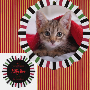 Neue Katze im Haus Weihnachten Ornament Karte