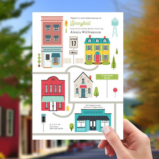 Neue Kinder-Nachbarschafts-Kinderdusche Einladung