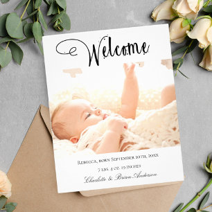Neue Kinderwillkommensankündigung für Fotos Flyer