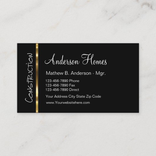 Neue klassische Zuhause-Builder-Visitenkarten Visitenkarte (Vorderseite)
