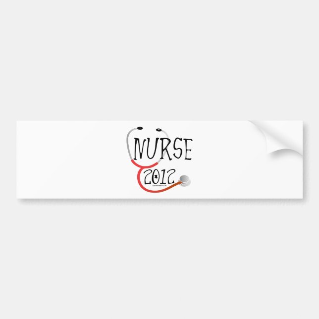 Neue Krankenschwester-Abschluss-Mitteilung 2012 Autoaufkleber (Vorne)