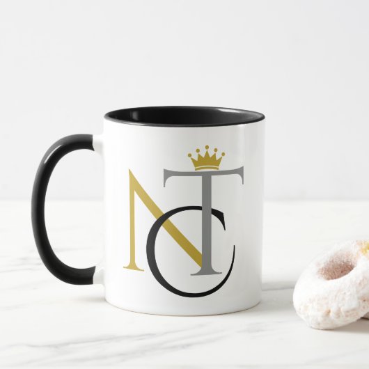 Neue Kronen und Thrones™-Logo-Christlich Tasse (Mit Donut)
