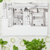 Neue Küche oder neues Melkwohnzimmer-Geschirrtuch Geschirrtuch (Gefaltet)