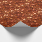 Neue Kupfermünzen Geschenkpapier (Ecke)