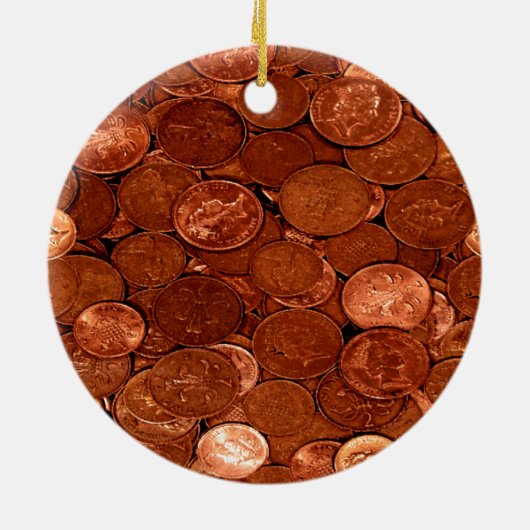 Neue Kupfermünzen Keramikornament (Hinten)