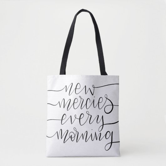 Neue Leistung jeden Morgen - Christliche Schrift Tasche (Vorderseite)