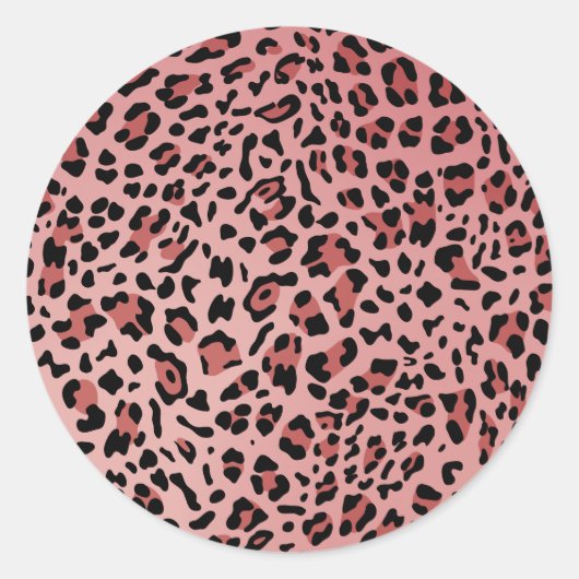 Neue Leopard-Textur 13 Runder Aufkleber (Vorderseite)