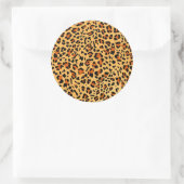 Neue Leopard-Textur 3 Runder Aufkleber (Tasche)