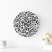 Neue Leopard-Textur 4 Große Wanduhr (Zuhause)