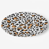 Neue Leopard-Textur 5 Pappteller (Schrägansicht)