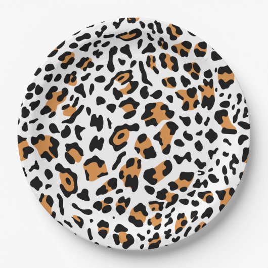 Neue Leopard-Textur 5 Pappteller (Vorderseite)