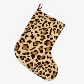 Neue Leopard-Textur 6 Großer Weihnachtsstrumpf (Vorderansicht (hängend))