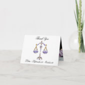 Neue Libra Impressionist Malstil mit Gold Dankeskarte (Vorderseite)