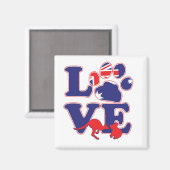 NEUE Liebe aus Australien mit Tieren Magnet (Vorderseite/Rückseite)
