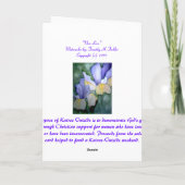 "Neue Liebe" - Kairos draußen zu fördern Karte (Rückseite)