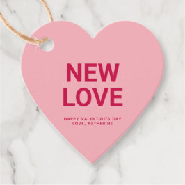 Neue Liebe rosa Herz niedlich Valentinstag Brauch Geschenkanhänger
