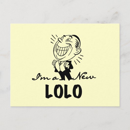 Neue Lolo T - Shirt und Geschenke lächeln Postkarte (Vorderseite)