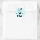 Neue Lolo T - Shirt und Geschenke lächeln Runder Aufkleber (Tasche)