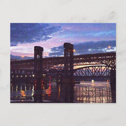 Neue Londoner Brücken über die Themse Postkarte (Vorderseite)