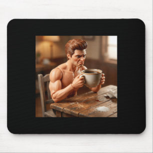 Neue lustige gestresste Puppe männliches Meme Mousepad