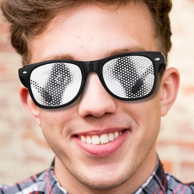 neue lustige Panda-Augen Sonnenbrille (novelty funny panda eyes retro sunglasses)