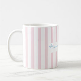 Neue Mama-Dankeschön-Rosewater-Rosa-Gestreift  Kaffeetasse