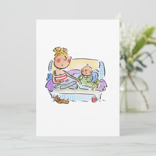 Neue Mama Einladung (Stehend Vorderseite)