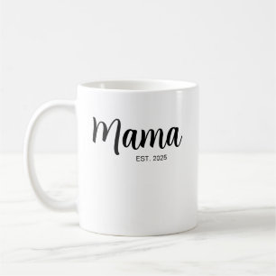 Neue Mama Est, werdende Mutter, personalisierte Mo Kaffeetasse