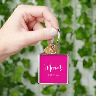 Neue Mama Hot Pink Süße Muttertags  Schlüsselanhänger