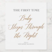 Neue Mama-Momente schlafen durch die Nacht Weinetikett (Einzelnes Label)