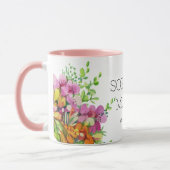 Neue Mama-Tasse, PINK-BLUME Tasse (Links)