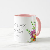 Neue Mama-Tasse, PINK-BLUME Tasse (VorderseiteRechts)