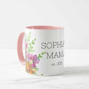 Neue Mama-Tasse, PINK-BLUME Tasse