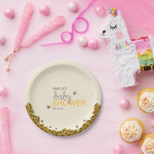 Neue Mama-to-Bee-Dusche Pappteller (Party)