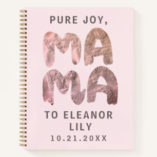Neue Mama Whimsical Pastellrosa Neugeborenen-Anden Notizblock