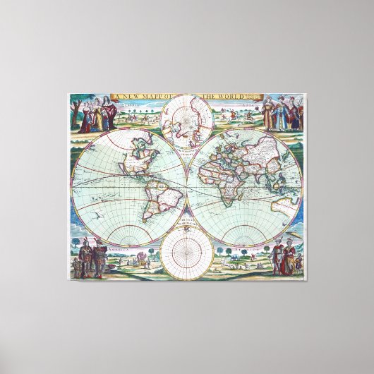 Neue Mapp der Welt Samuel Thornton Wall Art Leinwanddruck (Vorderseite)