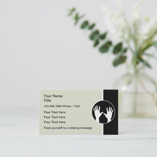 Neue Massagekarten Visitenkarte (Stehend Vorderseite)