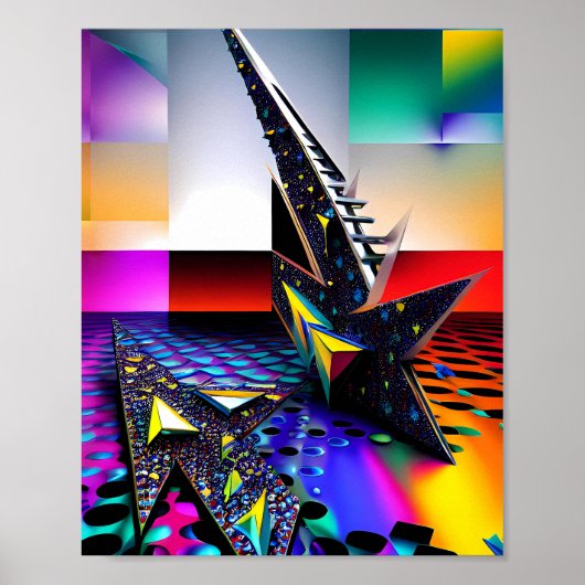 Neue Memphis-Design-Ansichten Poster (Vorne)
