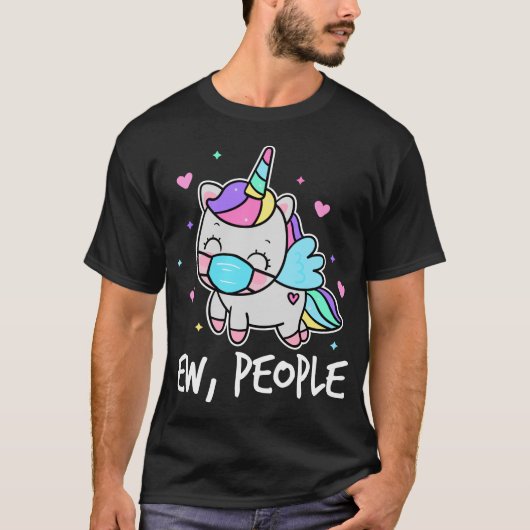 Neue Menschen soziale Distanzierung Unicorn Einfüh T-Shirt (Vorderseite)