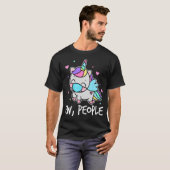 Neue Menschen soziale Distanzierung Unicorn Einfüh T-Shirt (Vorne ganz)