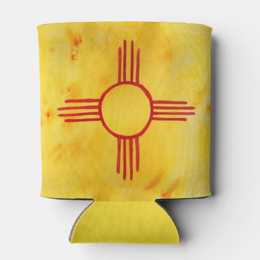 NEUE MEXICO-Staatsflagge Wasserfarbe Dosenkühler (Rückseite)