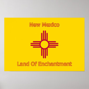 Neue mexikanische Flag-Print Poster