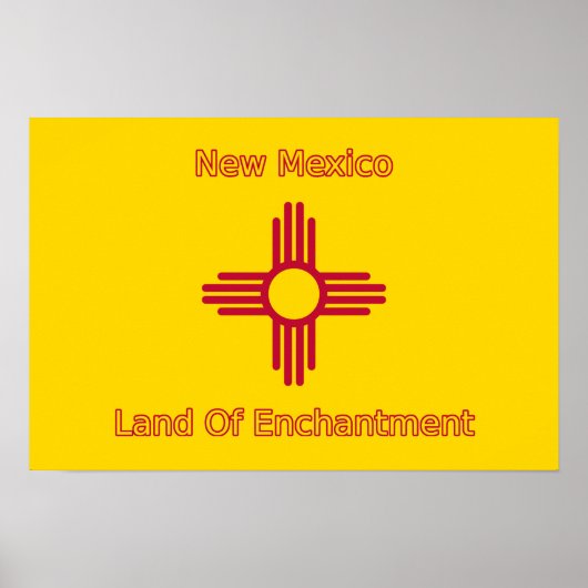 Neue mexikanische Flag-Print Poster (Vorne)