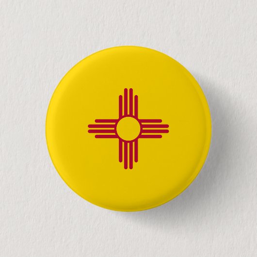 Neue mexikanische Flagge, Flagge New Mexico Button (Vorderseite)