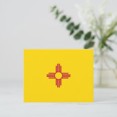 Neue mexikanische Flagge, Flagge New Mexico Postkarte (Stehend Vorderseite)