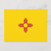 Neue mexikanische Flagge, Flagge New Mexico Postkarte (Vorderseite)