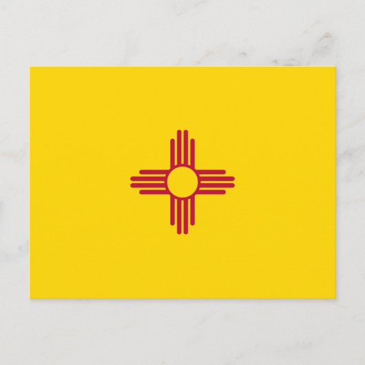 Neue mexikanische Flagge, Flagge New Mexico Postkarte (Vorderseite)