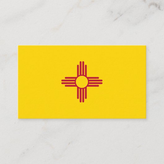Neue mexikanische Flagge, Flagge New Mexico Visitenkarte (Vorderseite)