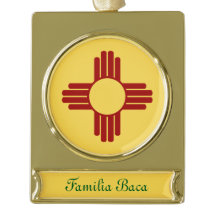 Neue mexikanische Flagge mit Zia-Symbol